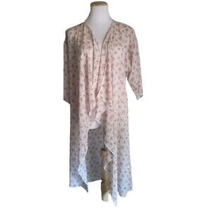 Lularoe Shirley Floral Dot Kimono Womens Size Small